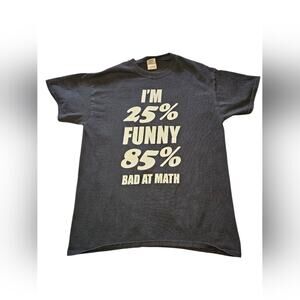 Medium Mens Funny Black Graphic T-Shirt